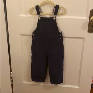 Petit Bateau Corduroy Overalls in navy blue 18m